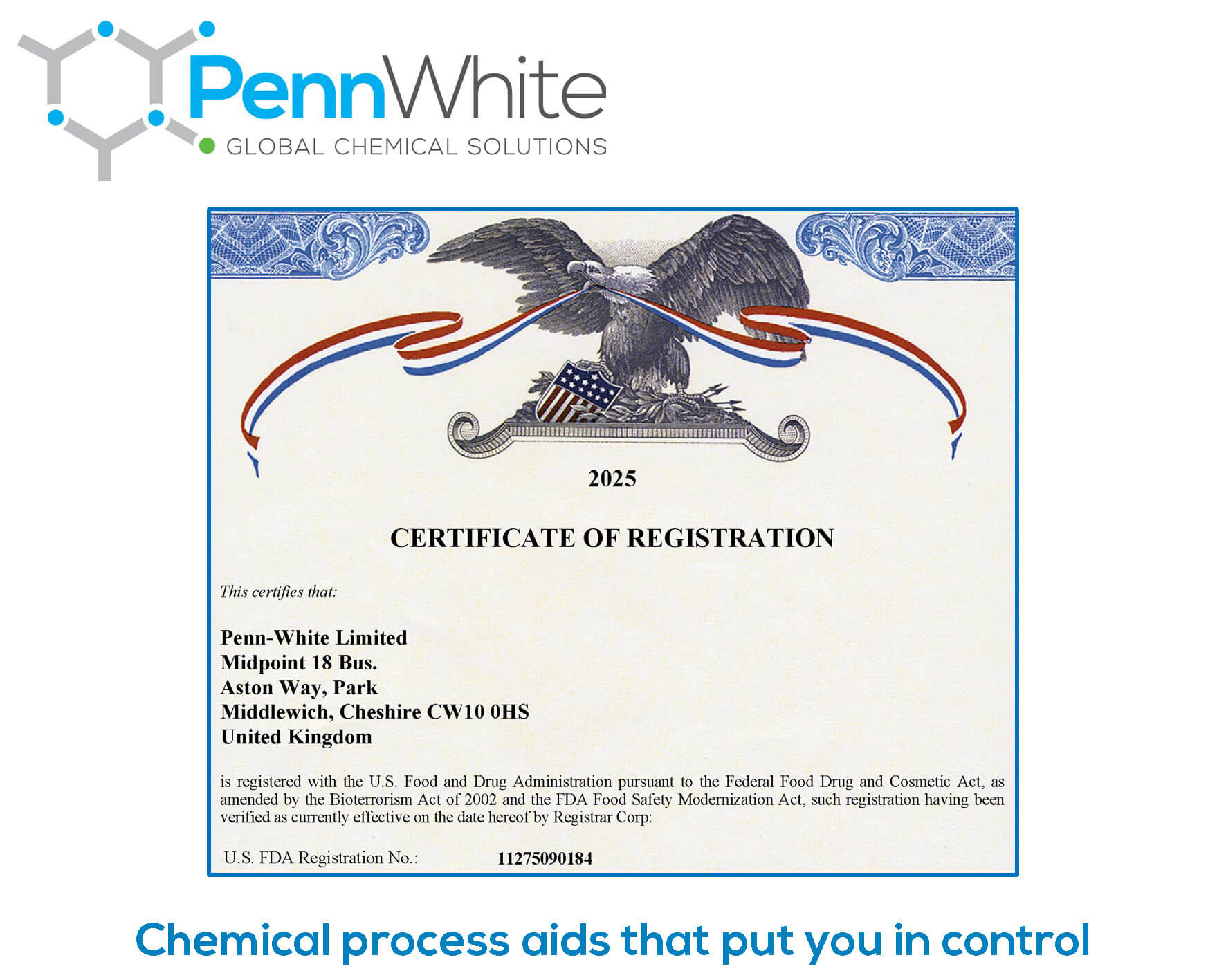 PennWhite renews FDA registration for 2025